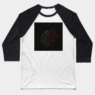 Brain Vs Heart Baseball T-Shirt